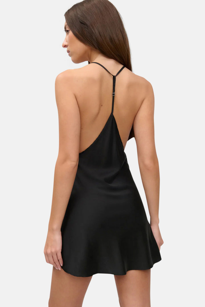 Colette Silk Mini Dress Black