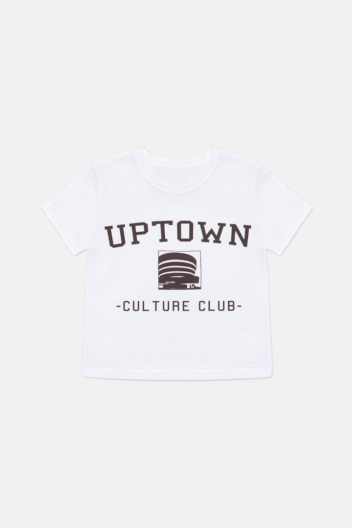 Uptown Culture Cropped Tee White