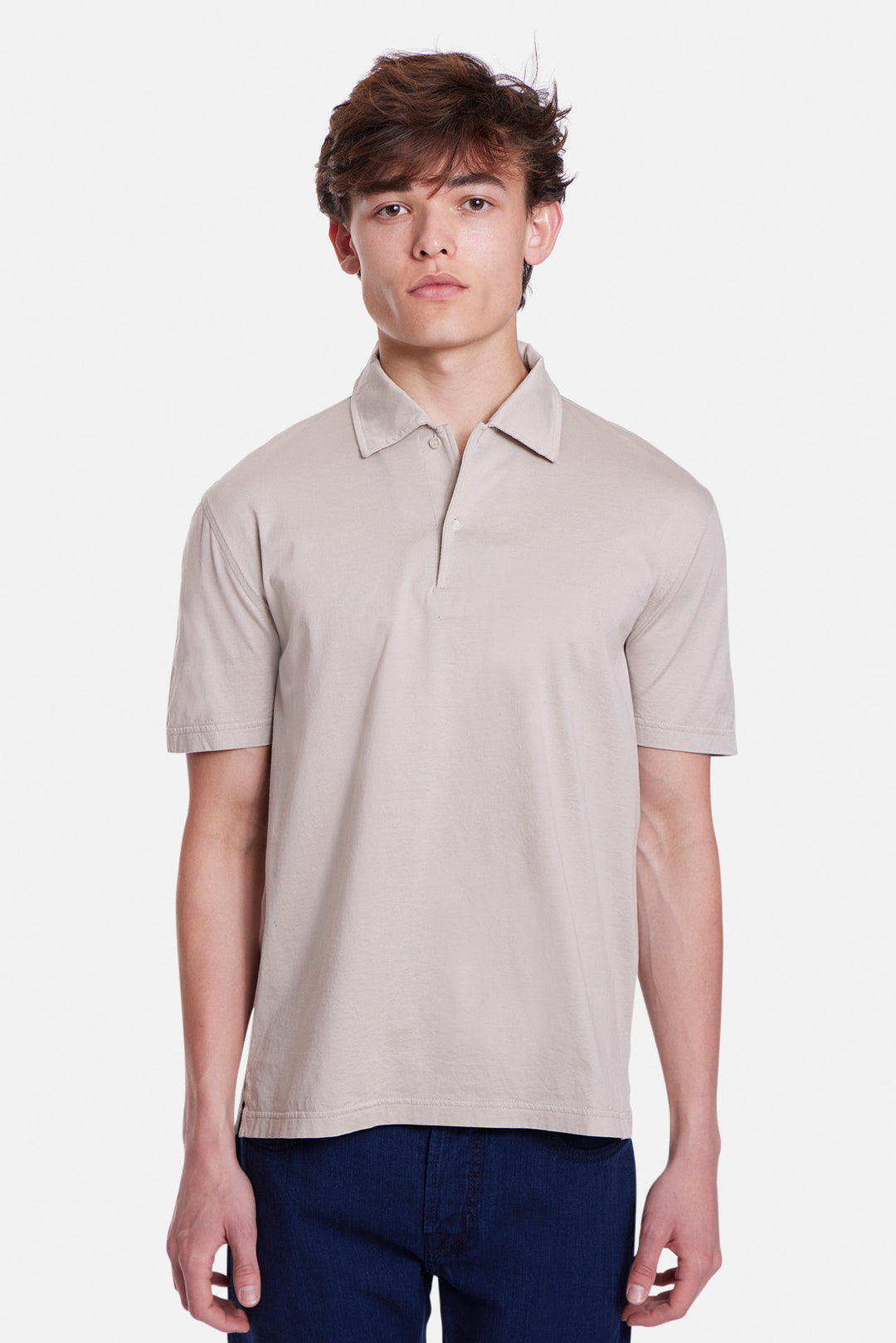 Cotton Jersey Polo Dove Grey