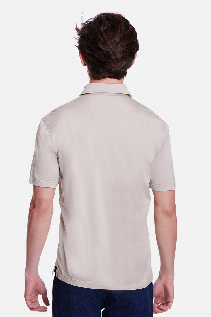 Cotton Jersey Polo Dove Grey