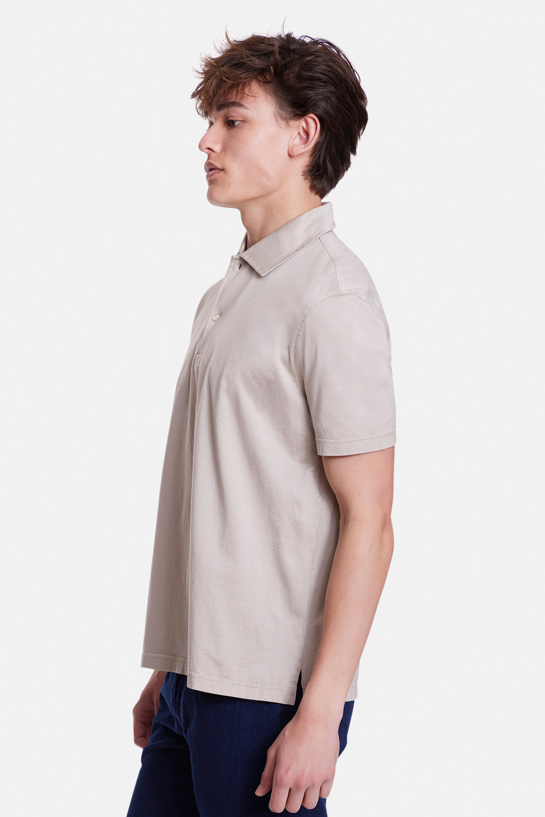 Cotton Jersey Polo Dove Grey
