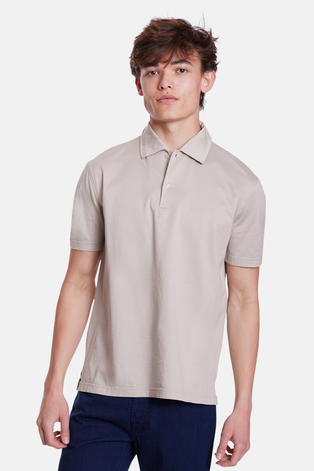 Cotton Jersey Polo Dove Grey