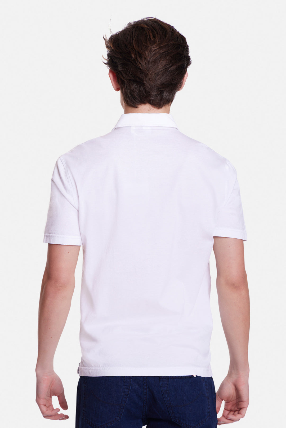 Cotton Jersey Polo White