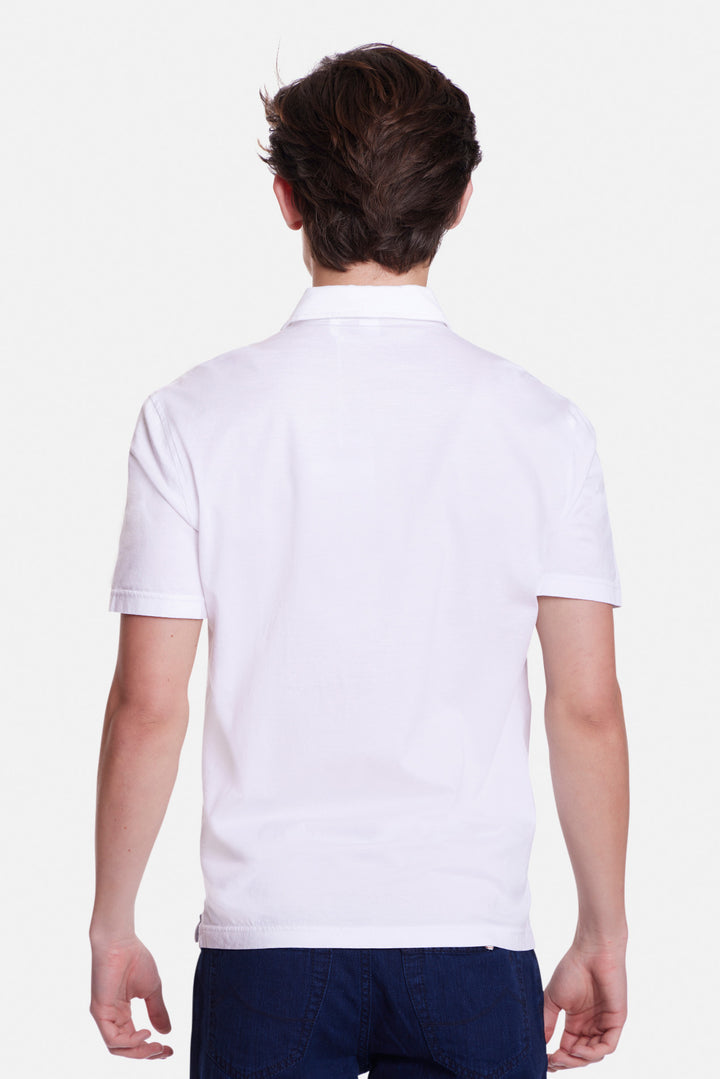 Cotton Jersey Polo White