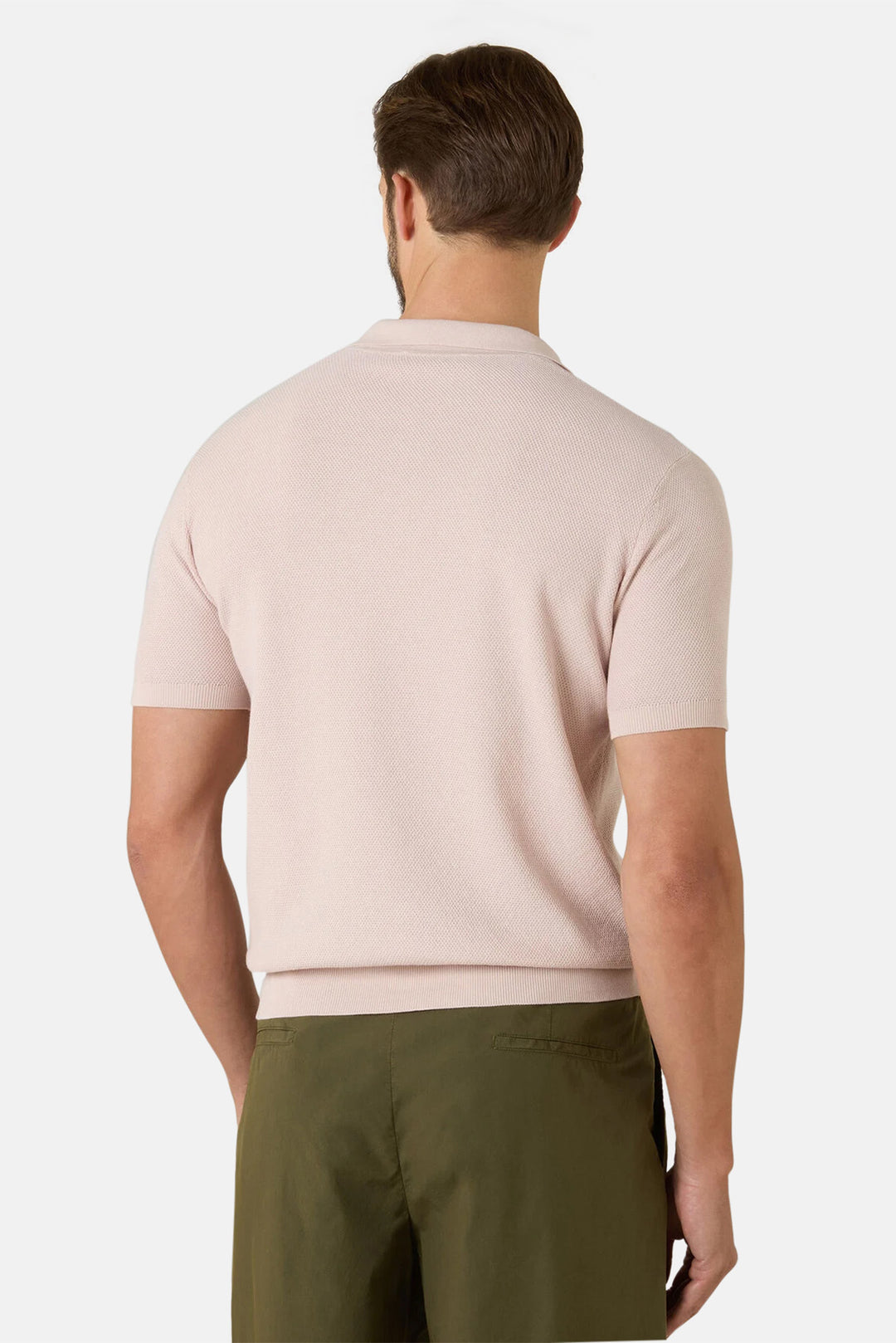Cotton Pique Short Sleeve Polo Pastel Pink