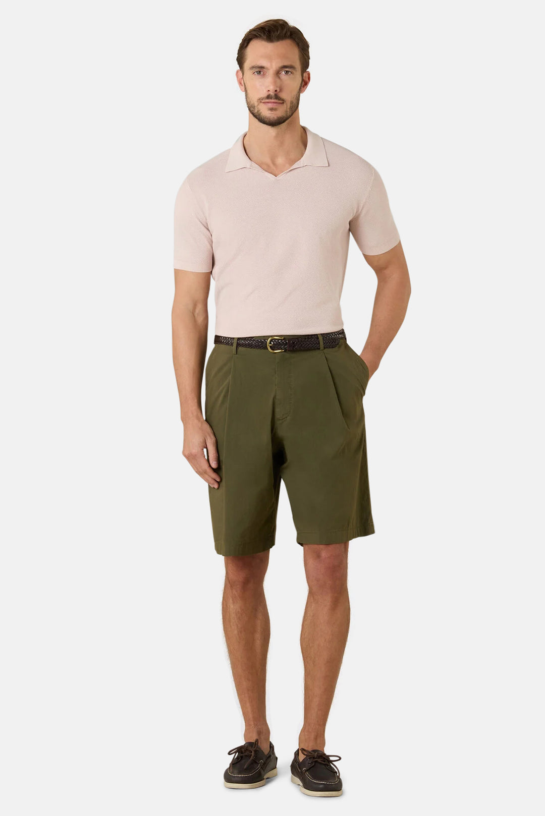 Cotton Pique Short Sleeve Polo Pastel Pink