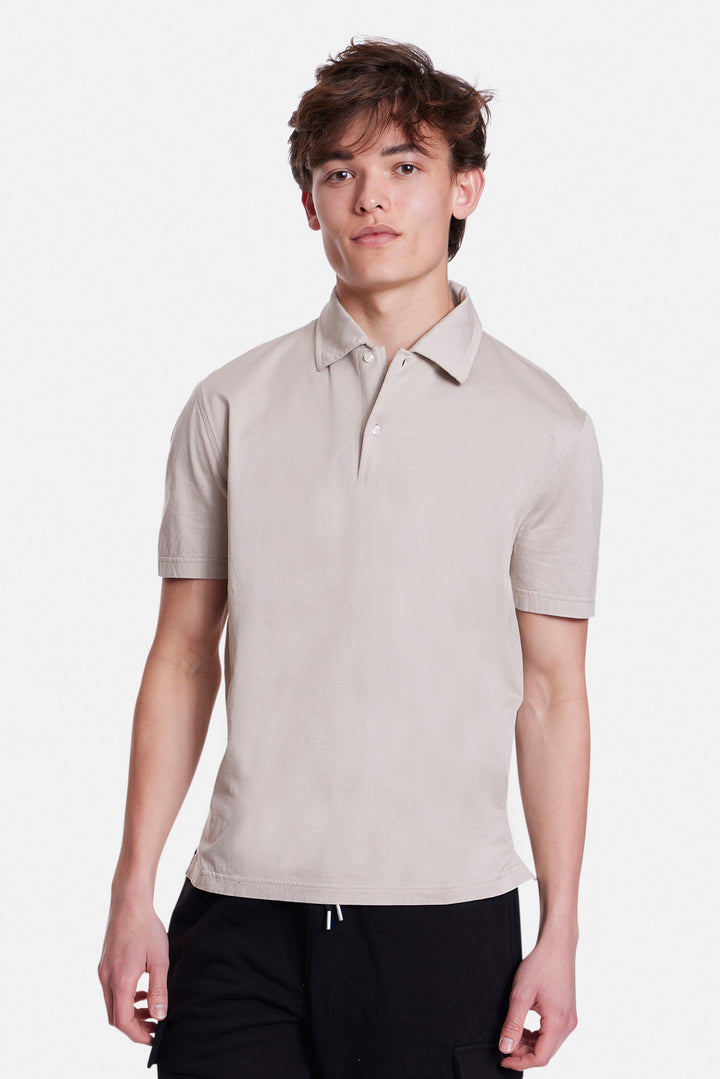 Cotton Jersey Polo Dove Grey