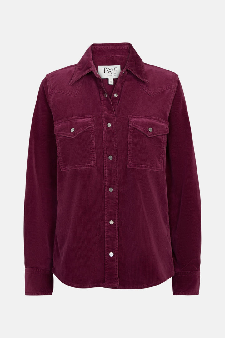 Cowboy Take Me Away Shirt In Mauve Wine