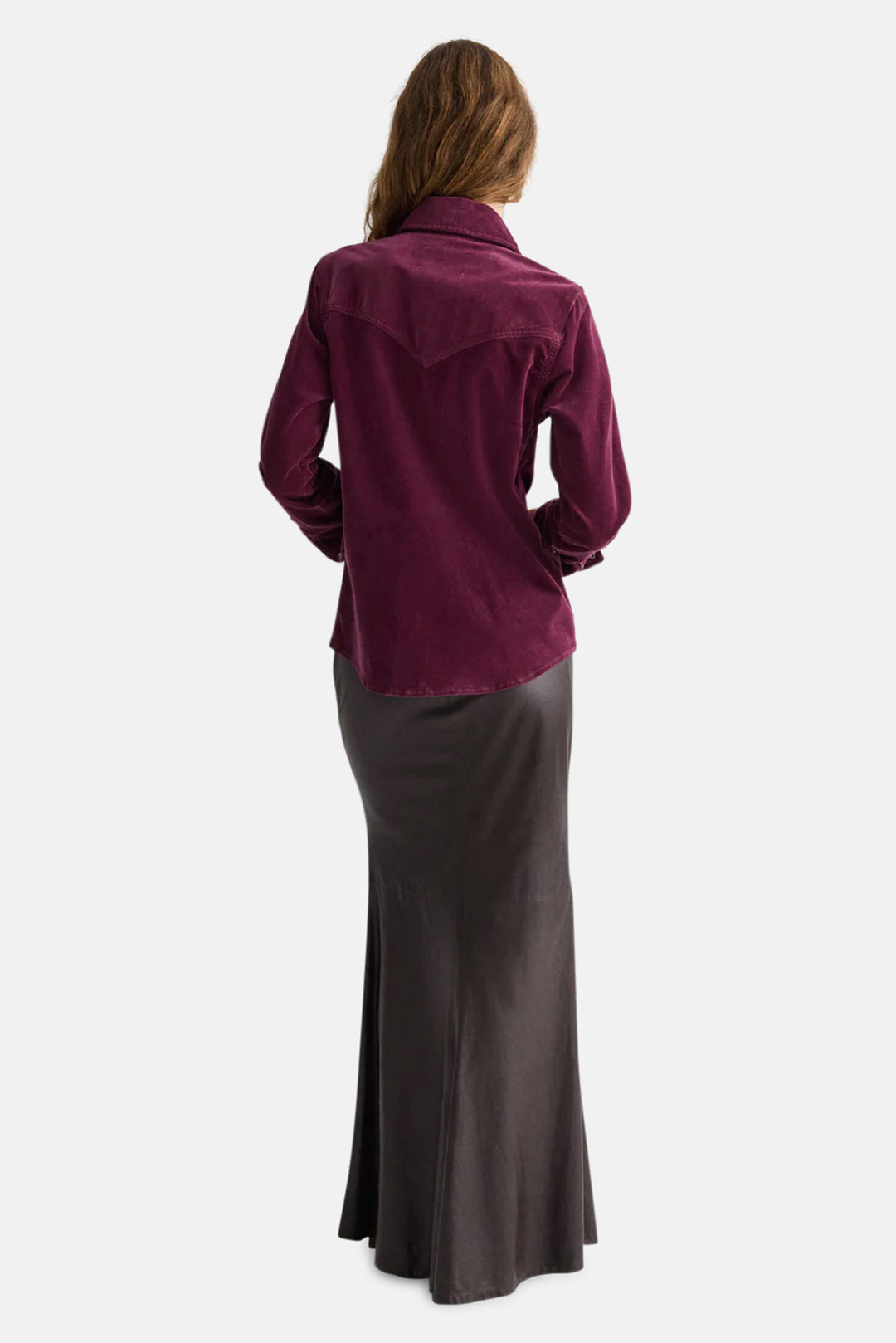 Cowboy Take Me Away Shirt In Mauve Wine