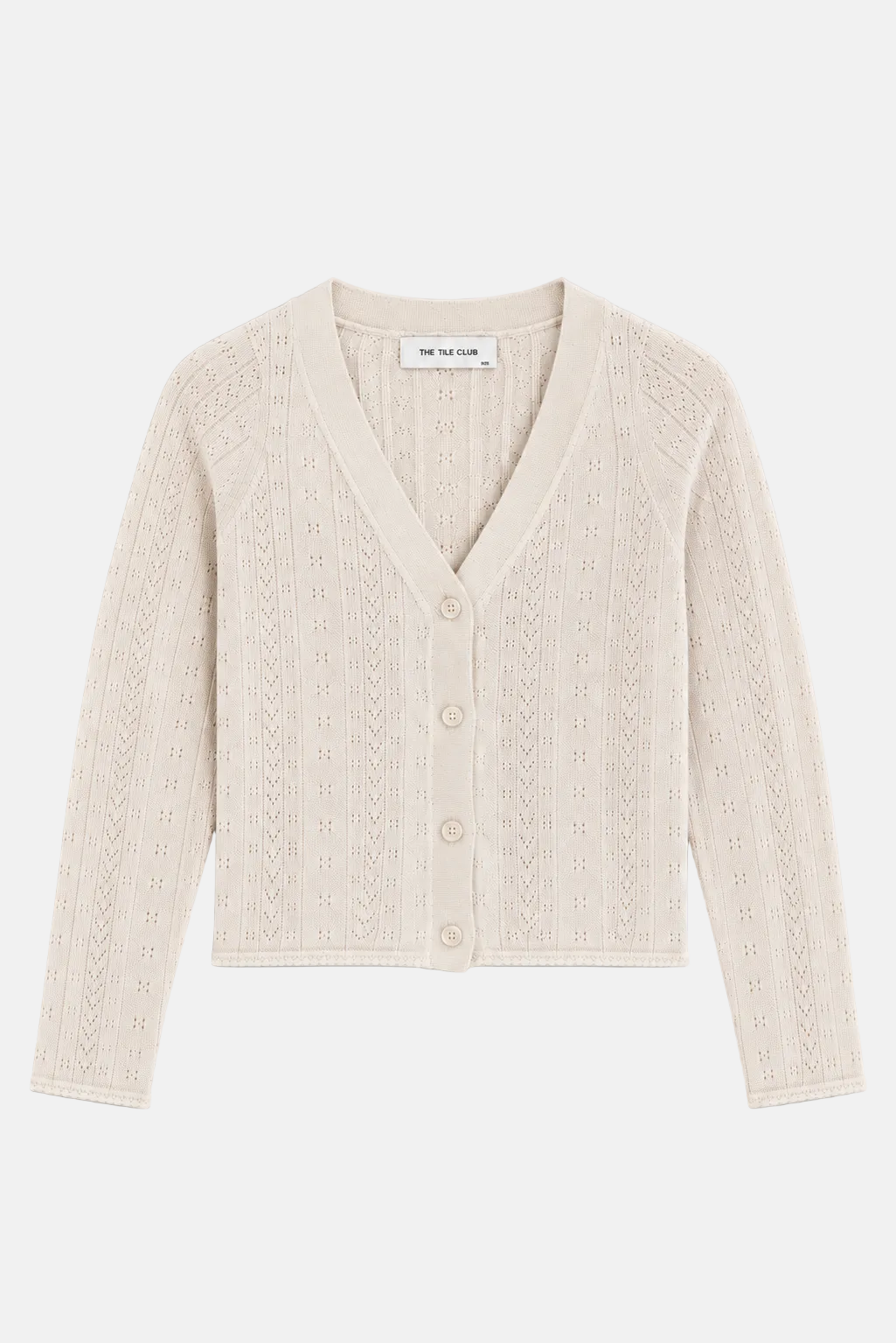Claire Pointelle Cardigan Ivory