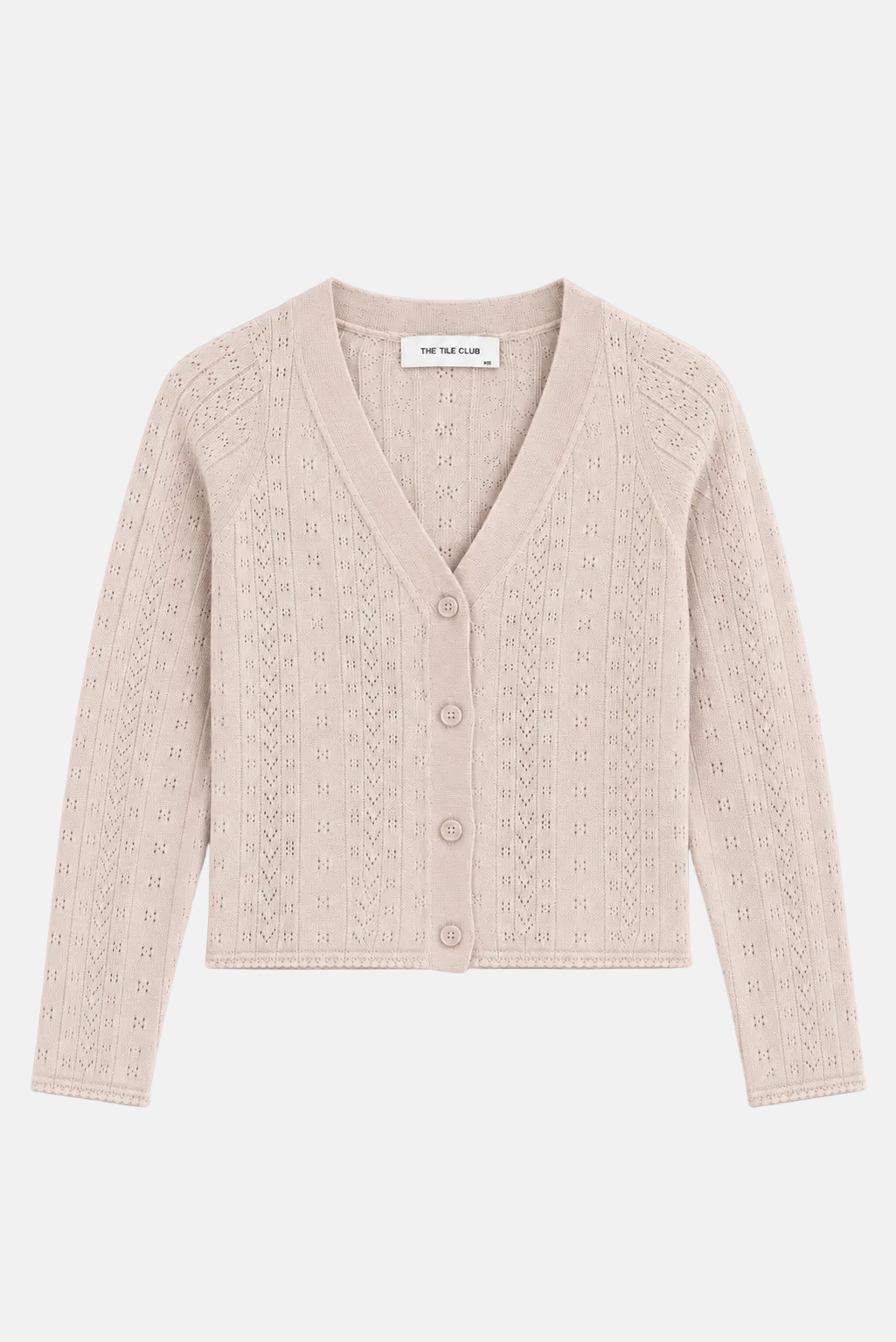 Claire Pointelle Cardigan Oatmeal