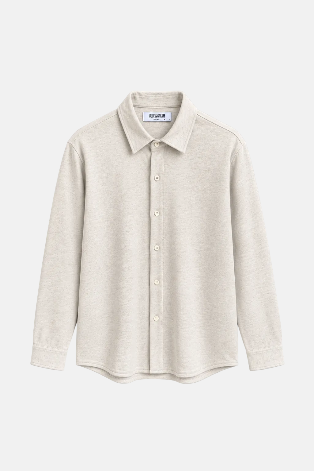 Elyon Soft Jersey Button Up Heather Oatmeal