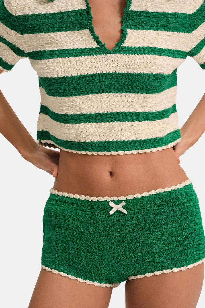 Crochet Rugby Micro Short Green
