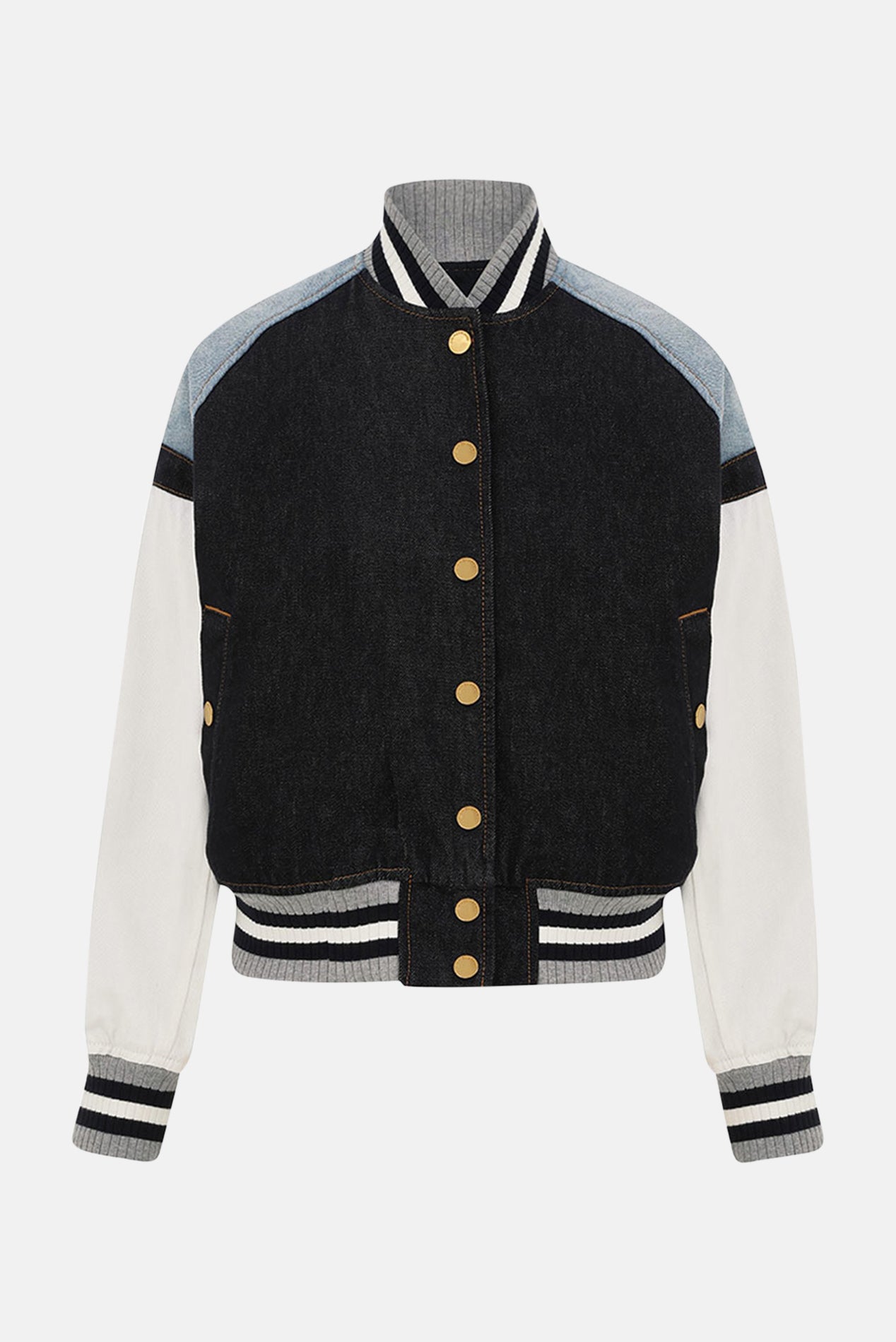 Zimmermann Crush Denim Bomber Jacket Night Sky – blueandcream