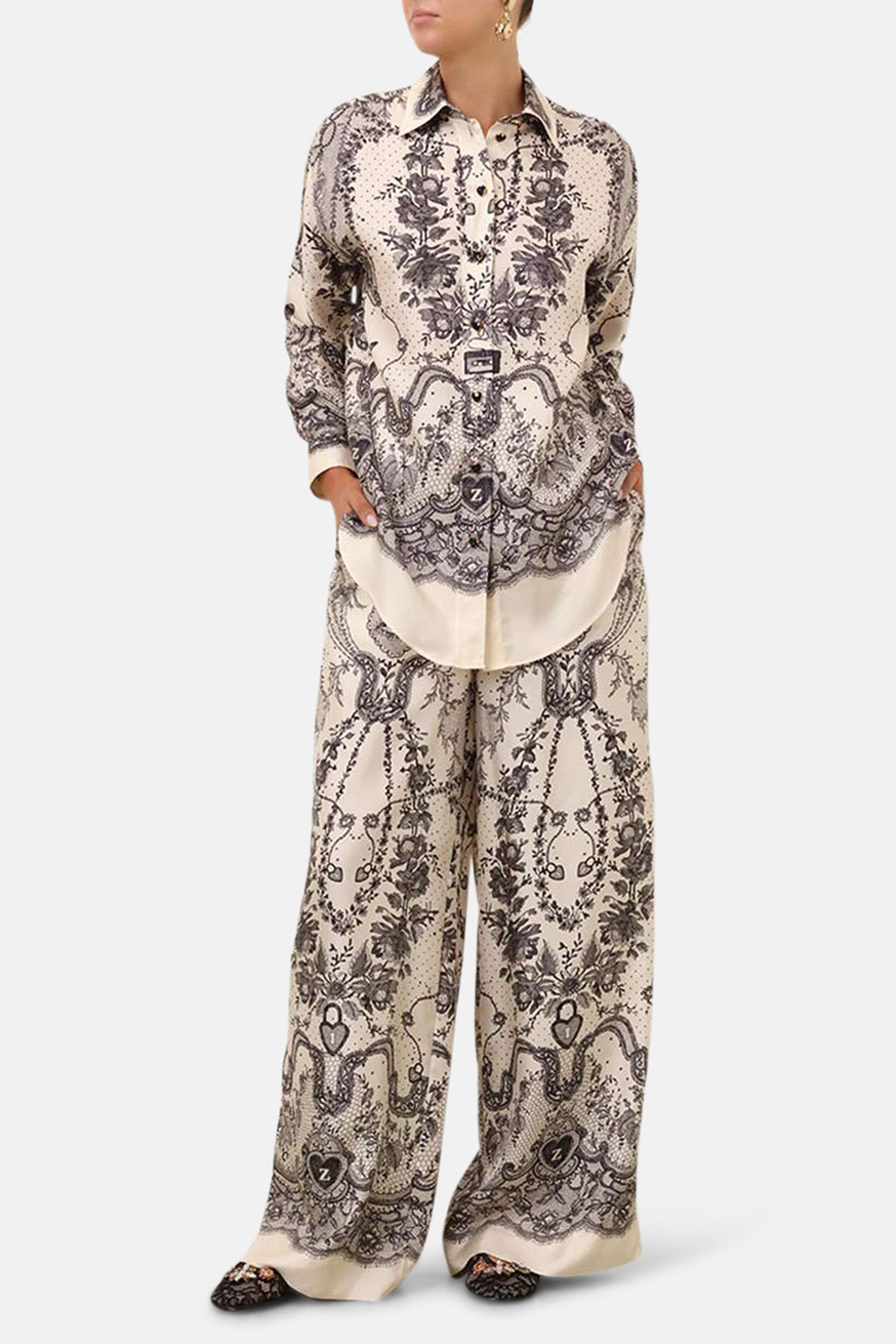 Zimmermann Crush Draw Waist Pant Ivory Locket – blueandcream