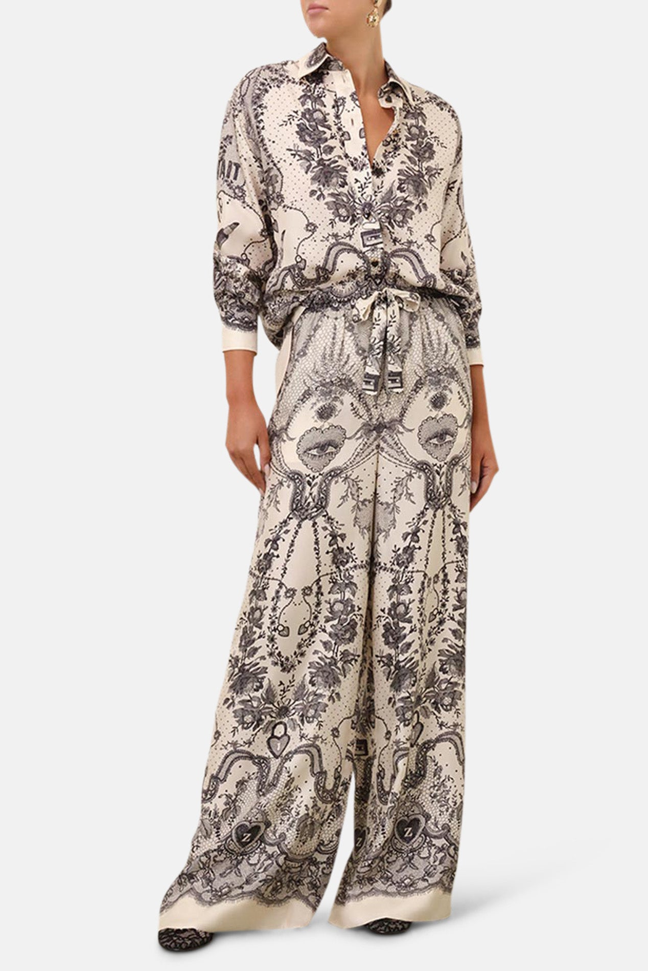 Zimmermann Crush Draw Waist Pant Ivory Locket – blueandcream
