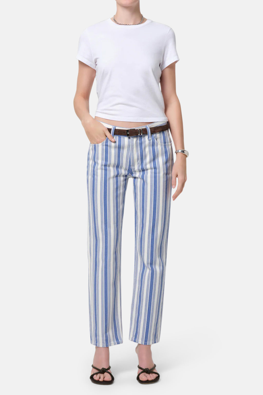 Anissa Straight Leg in Mar Stripe
