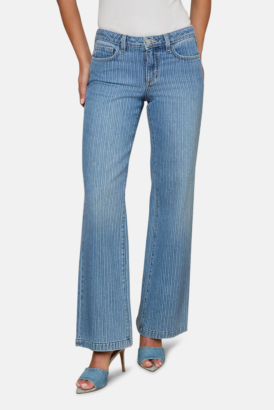 Joanne Low-Rise Wide-Leg Jean Carmel