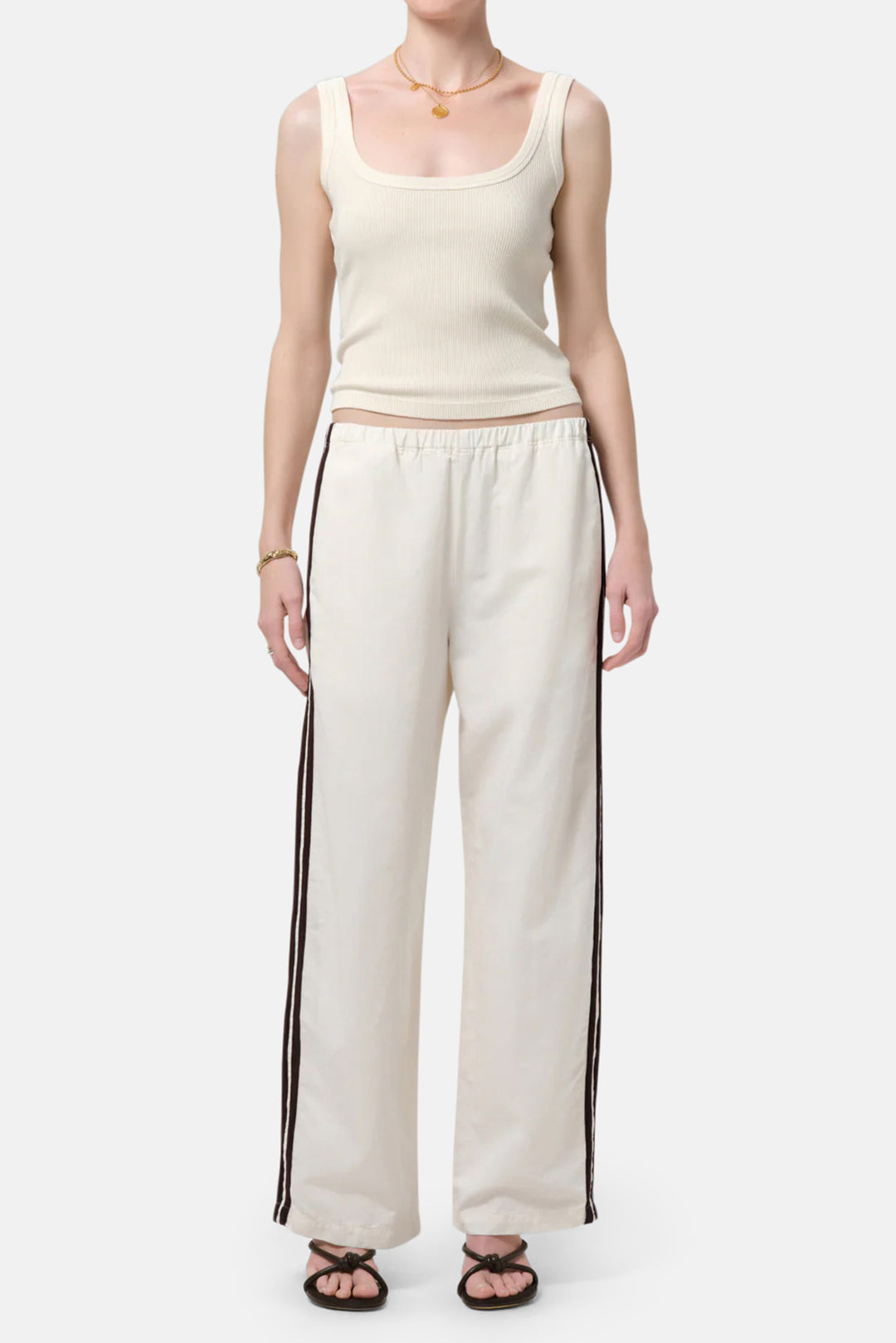Aurora Track Pant in Cream