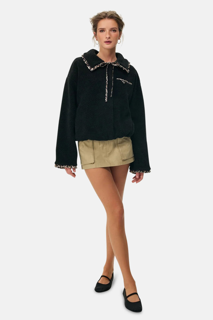 Natasha Sherpa Jacket Black