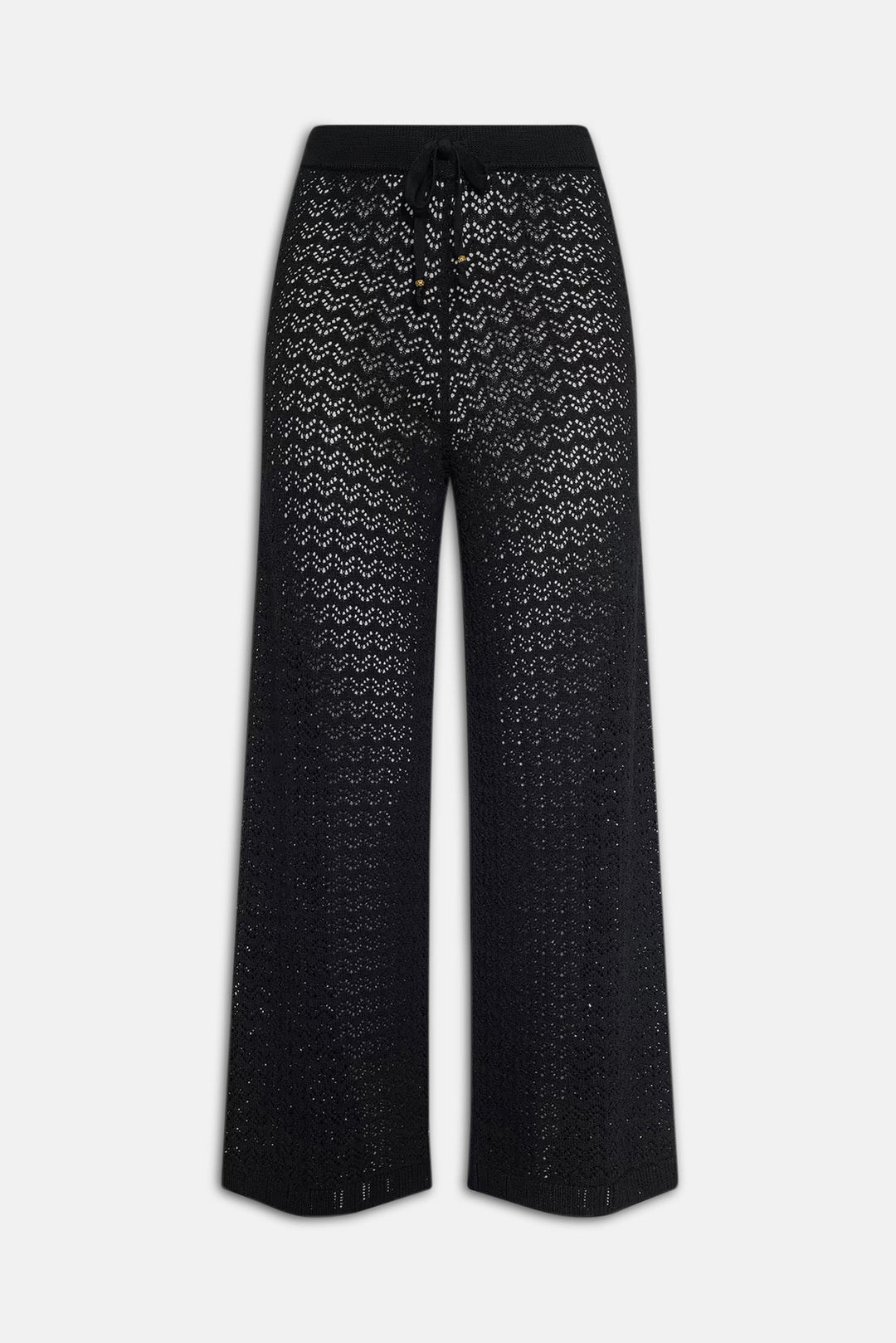 Gaelle Pointelle Knit Pant Black
