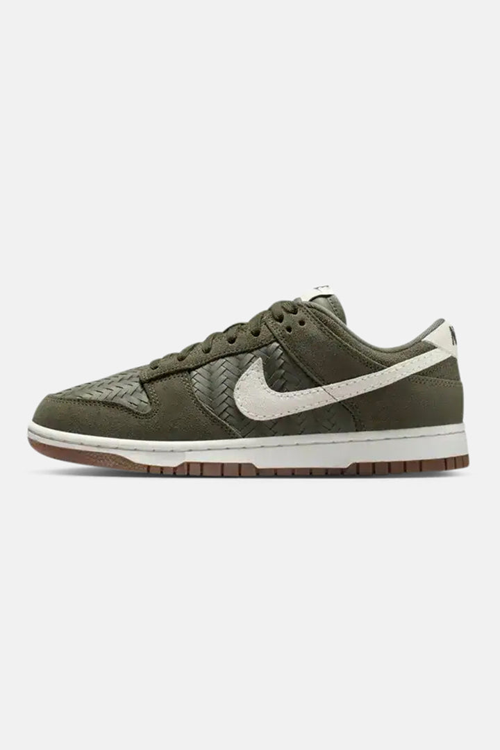 Women's Dunk Low Premium SE Woven 'Medium Olive/Gum'
