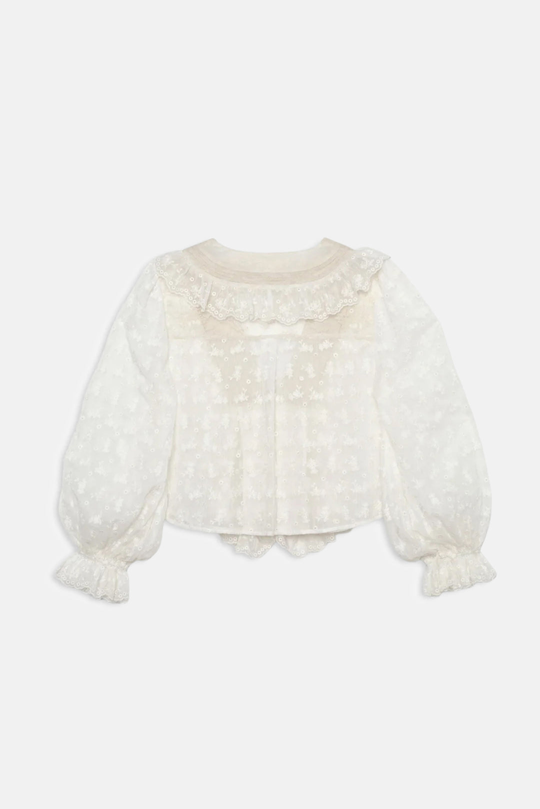 Hamptons Eyelet Blouse Cream