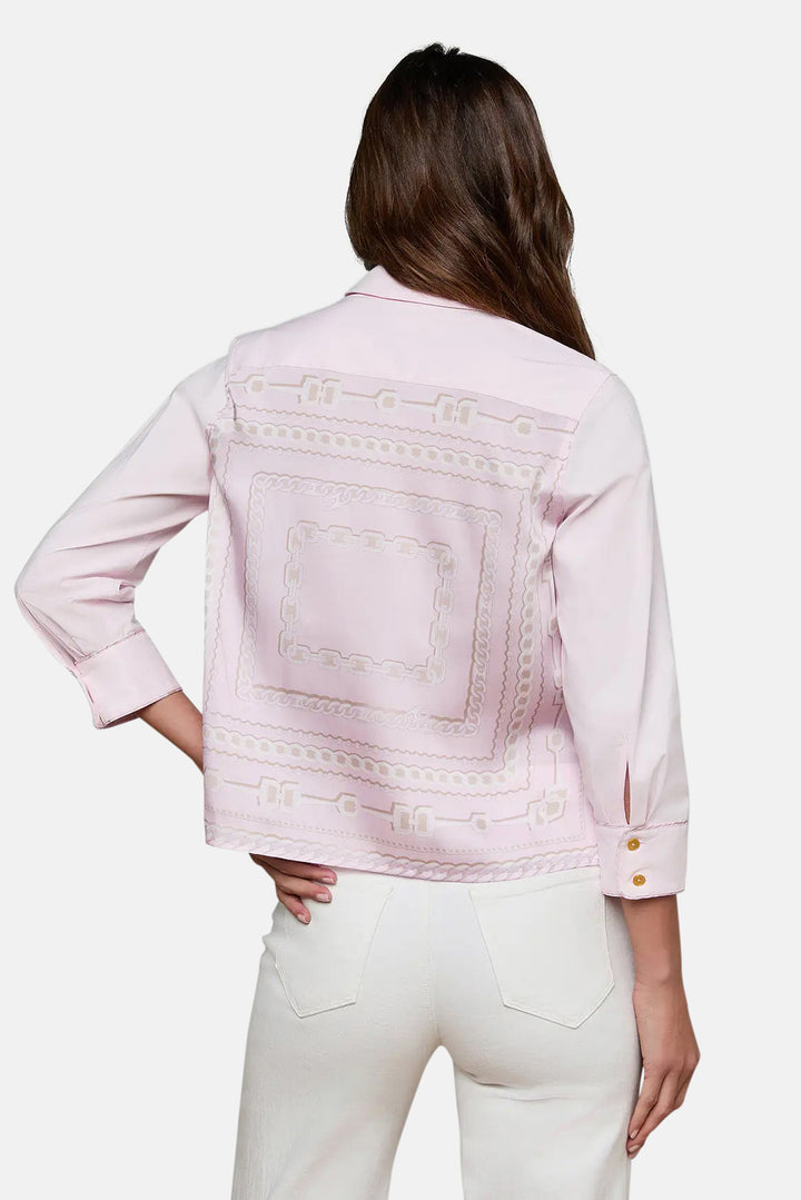 Fawn Shirt Pale Cameo Graphic Chain Scarf