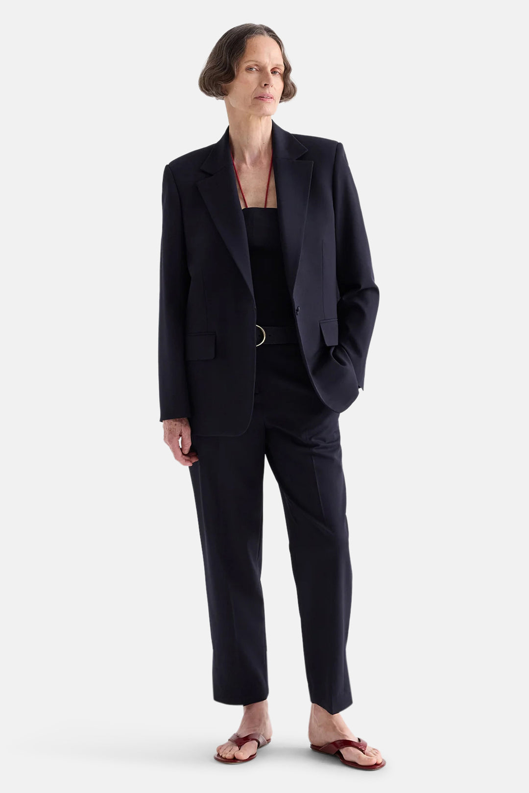 Roberts Pant In Italian Wool Midnight