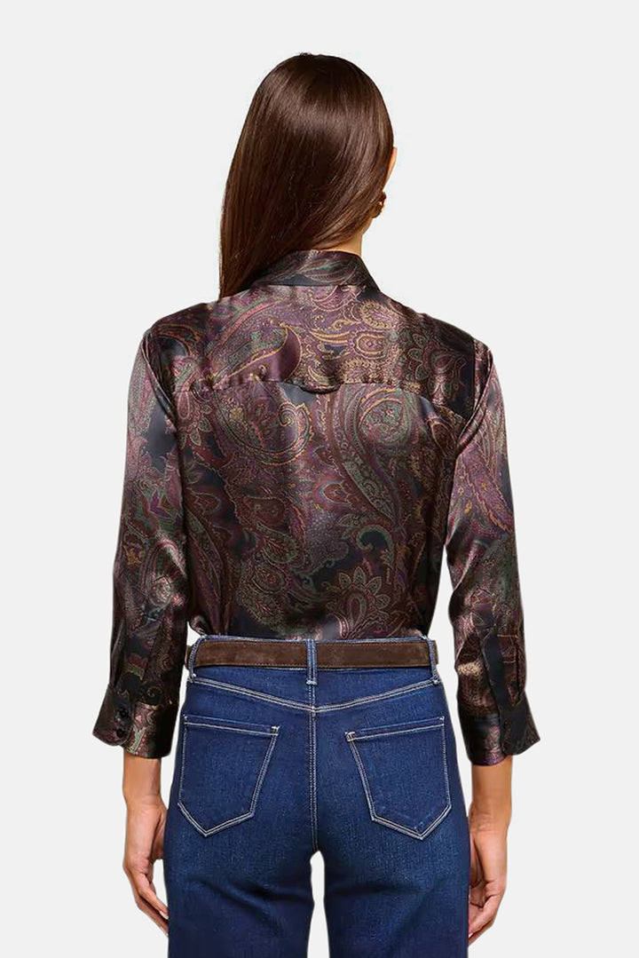 Dani 3/4 Sleeve Blouse Midnight Multi Lux Paisley