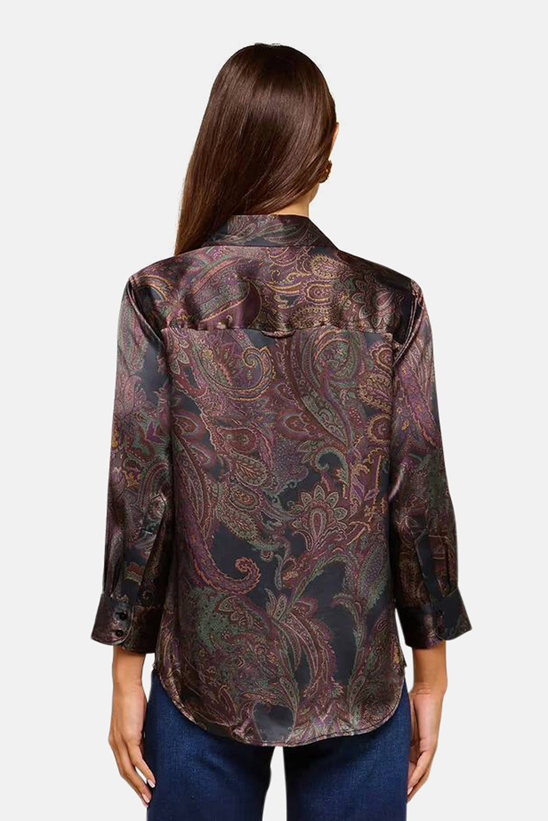 Dani 3/4 Sleeve Blouse Midnight Multi Lux Paisley