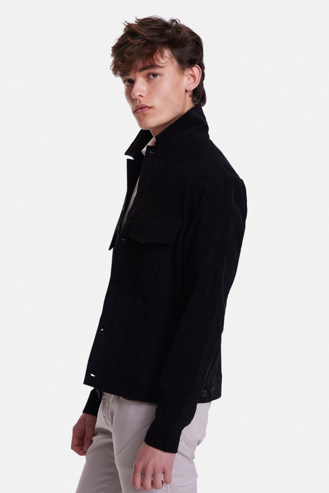 Dante Micro Cord Trucker Jacket Black