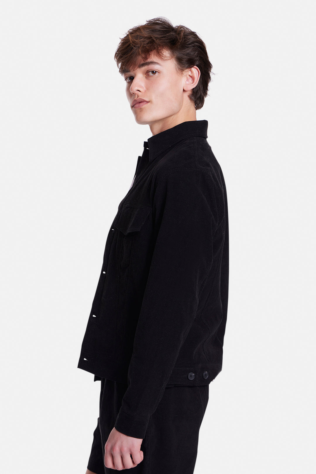 Dante Micro Cord Trucker Jacket Black
