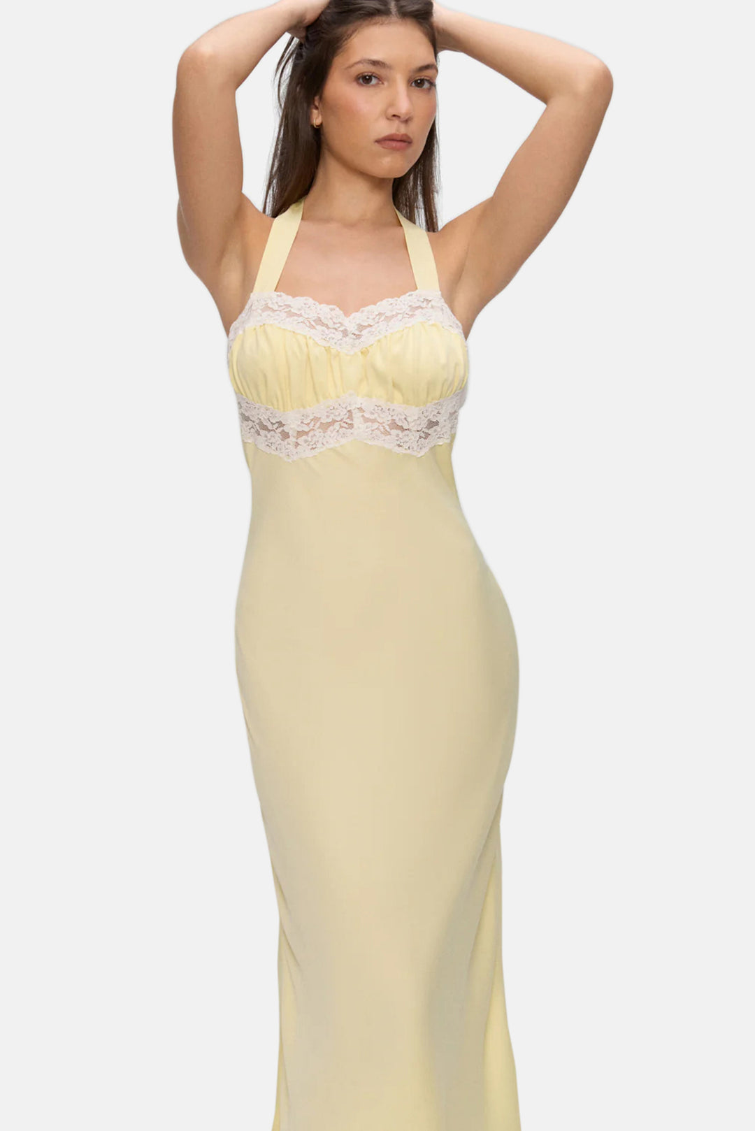 Darcy Satin Midi Dress Whipped Butter