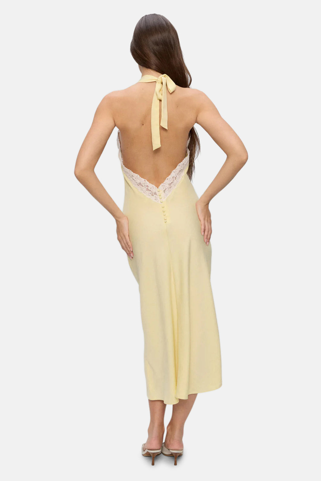 Darcy Satin Midi Dress Whipped Butter