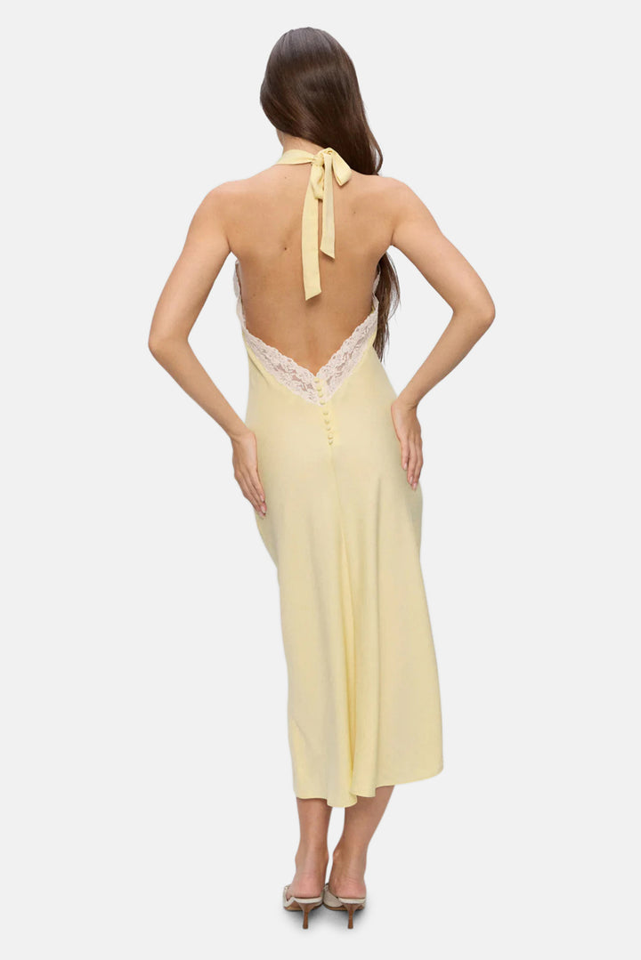 Darcy Satin Midi Dress Whipped Butter