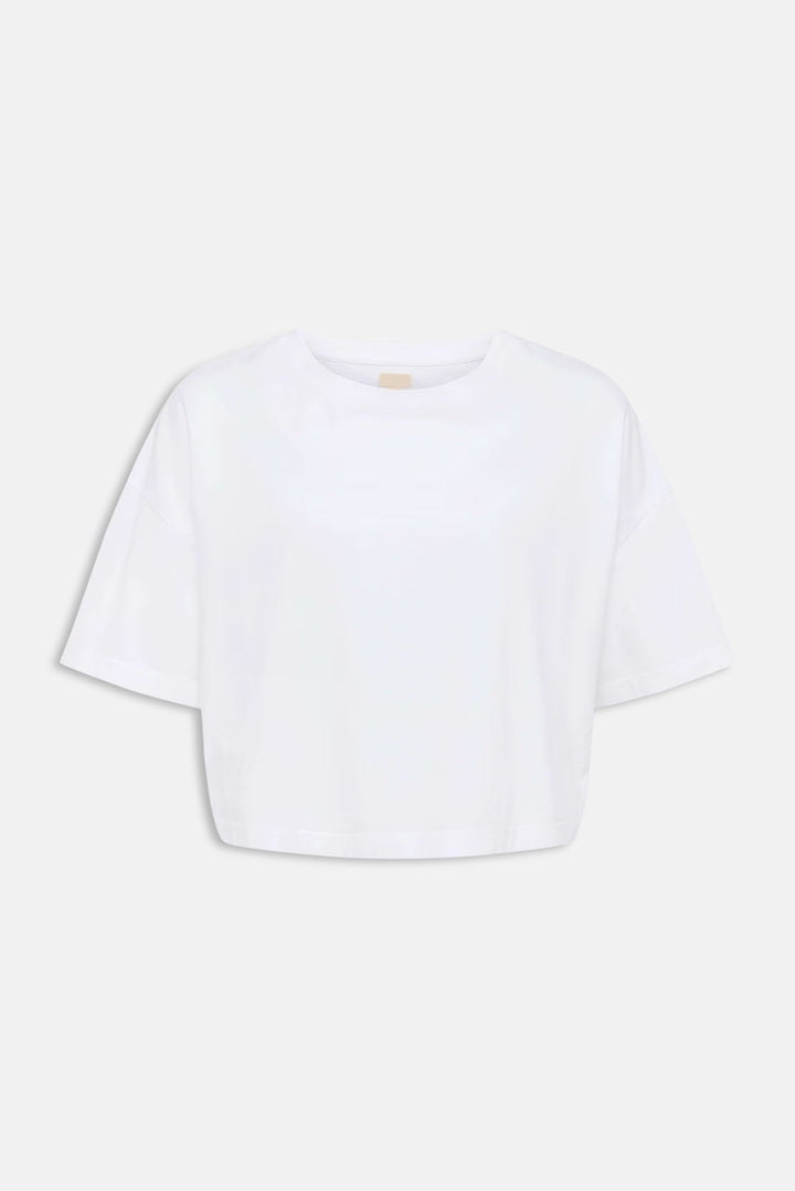 Daria Oversized Cropped Tee White