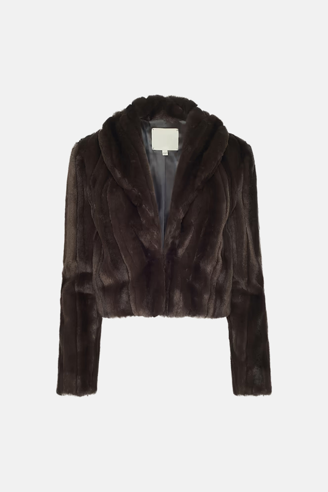 Davy Faux Fur Jacket Dark Java Striped Fur