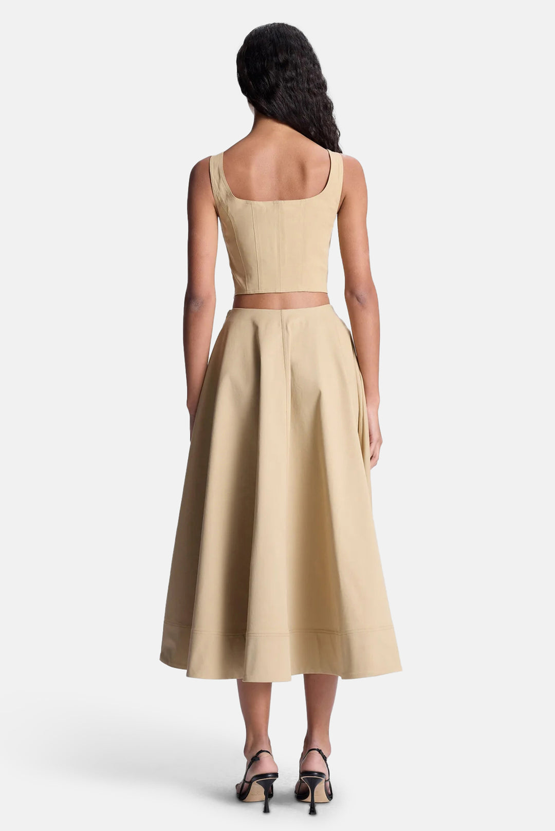 Dea Utility Zip Crop Tank Desert Beige
