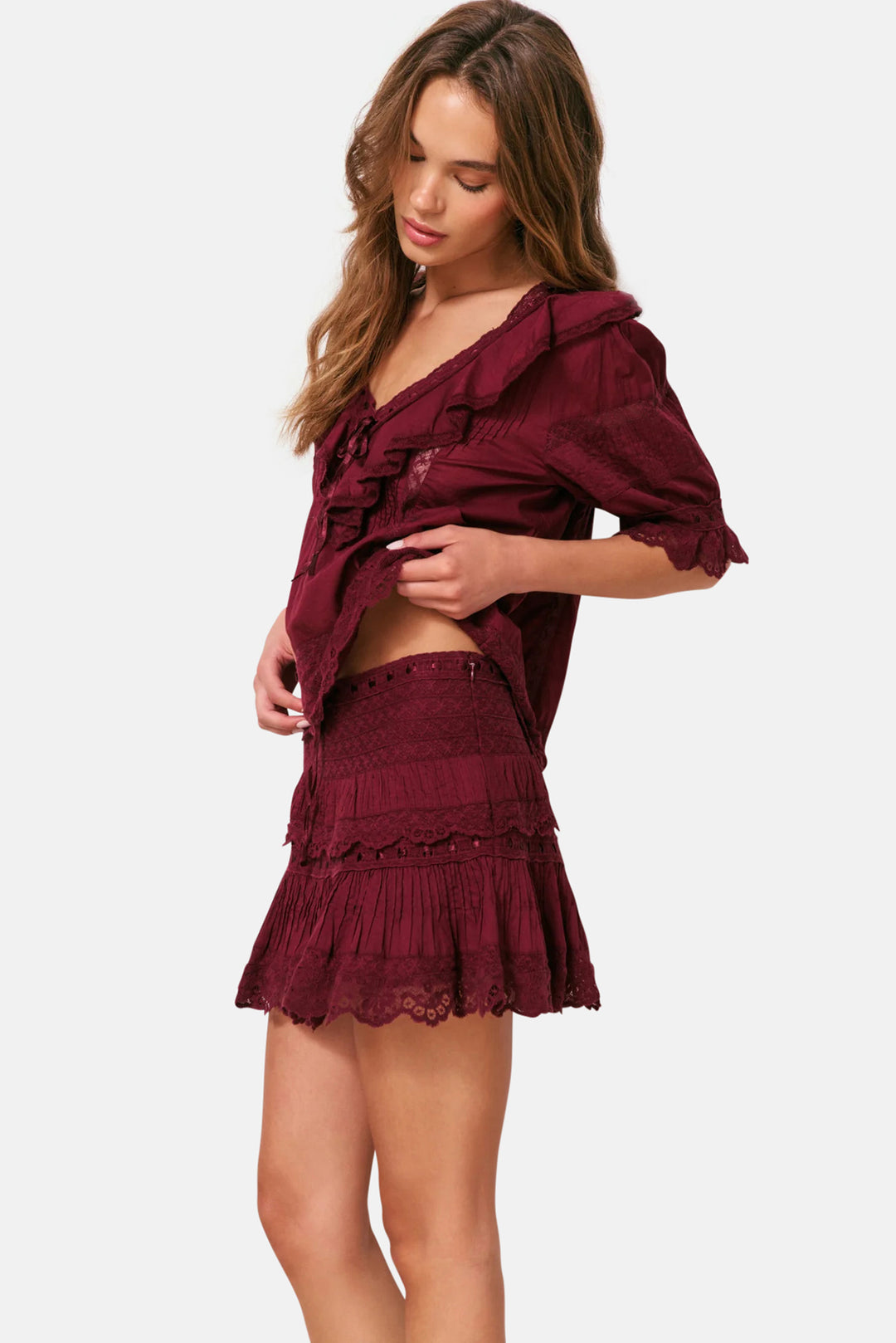 Delphie Skirt Spiced Berry