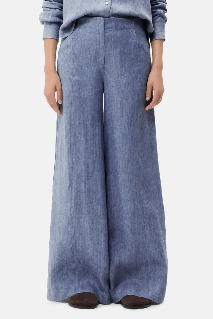 Demie Pant in Hemp Medium Indigo