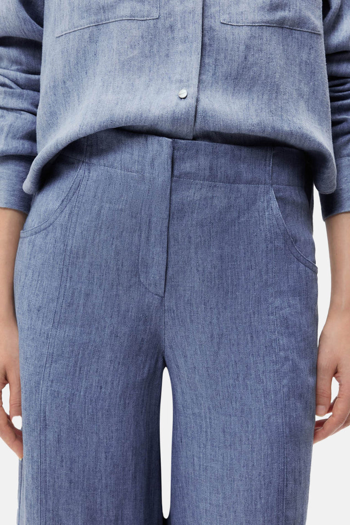Demie Pant in Hemp Medium Indigo
