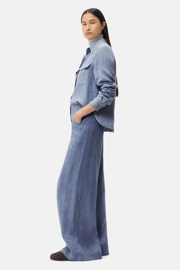 Demie Pant in Hemp Medium Indigo