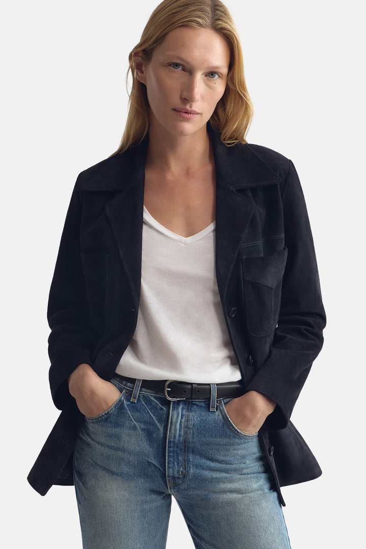 Dominic Suede Jacket Midnight