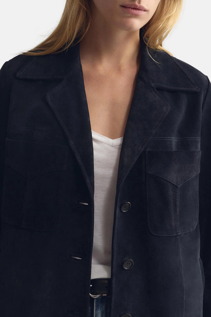 Dominic Suede Jacket Midnight