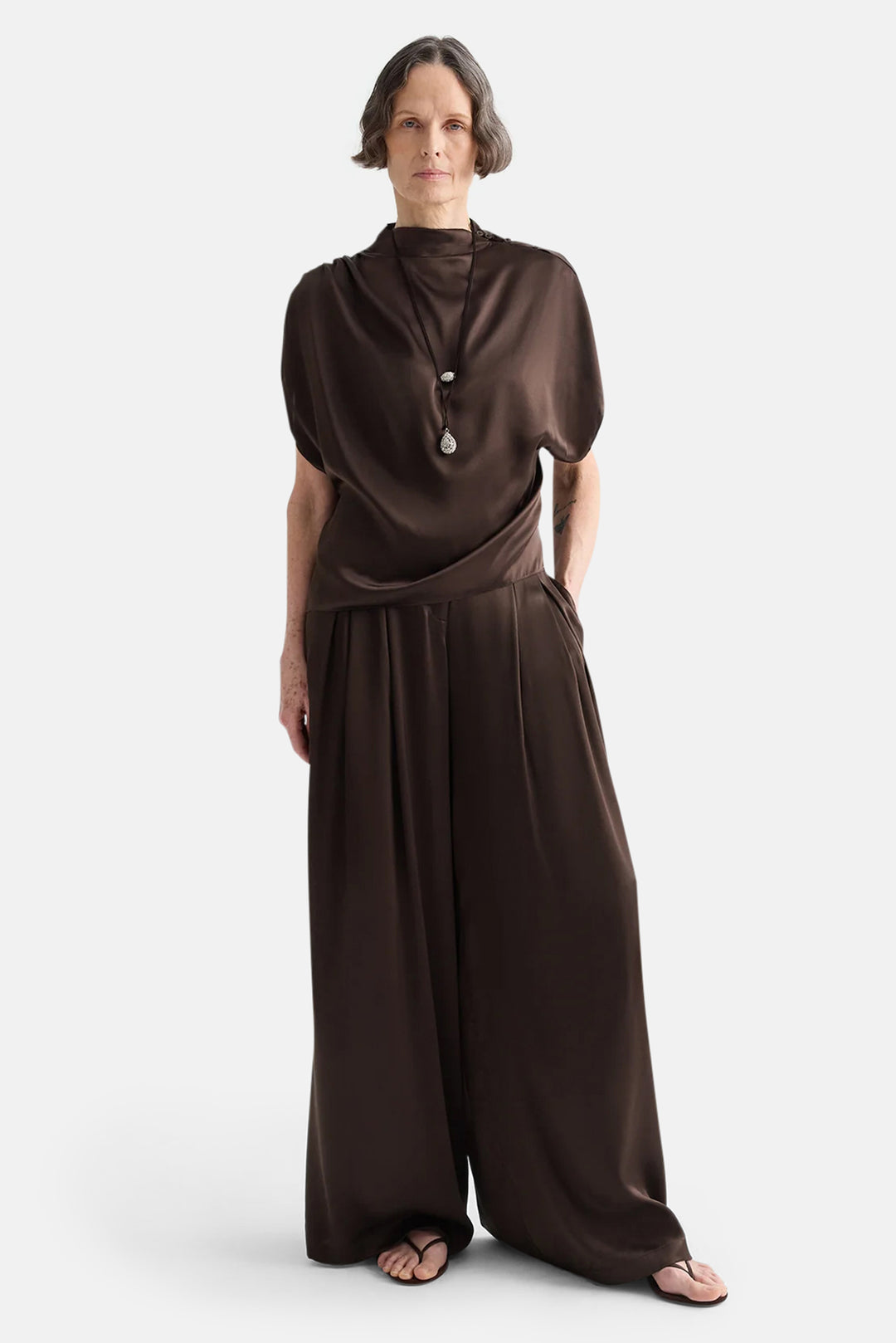 Drew Pant in Silk Delicioso
