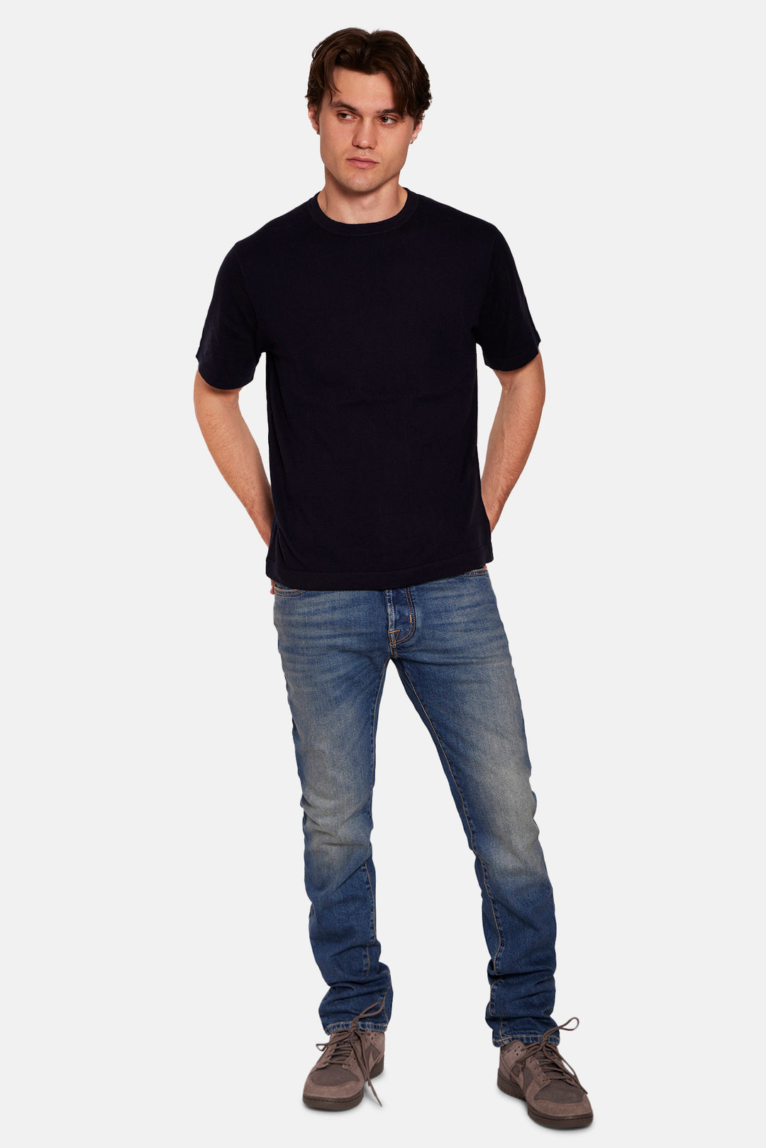 Duane Knit Tee Navy