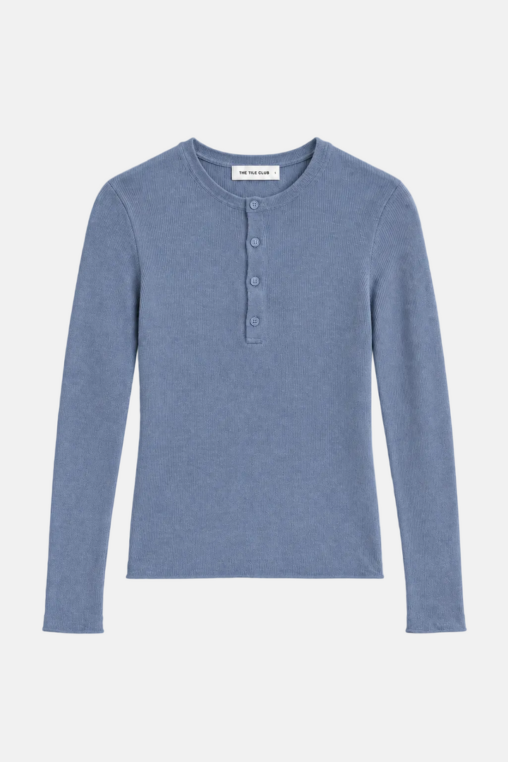Sylvia Cashmere Henley Sweater Lake House