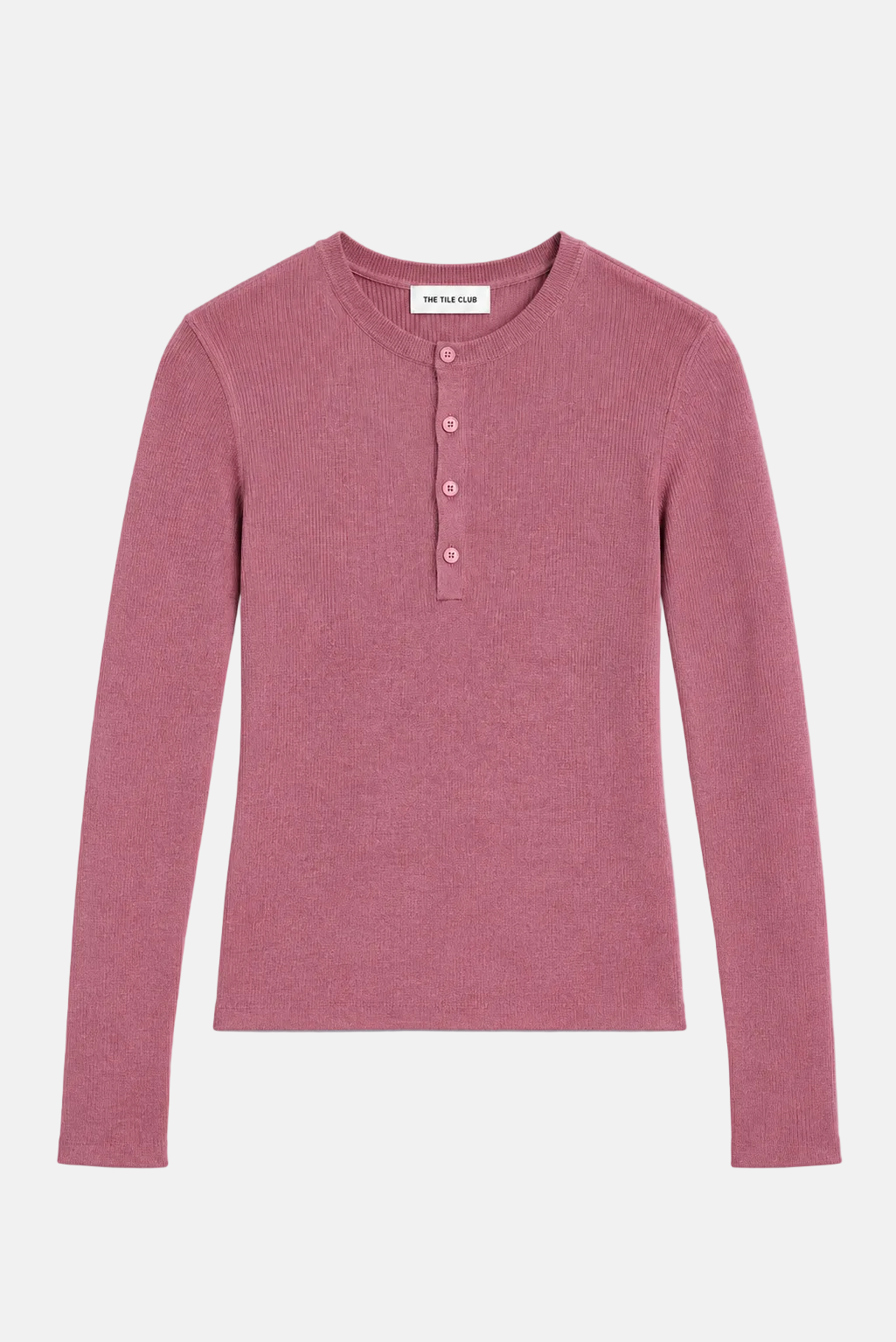 Sylvia Cashmere Henley Sweater Mauve
