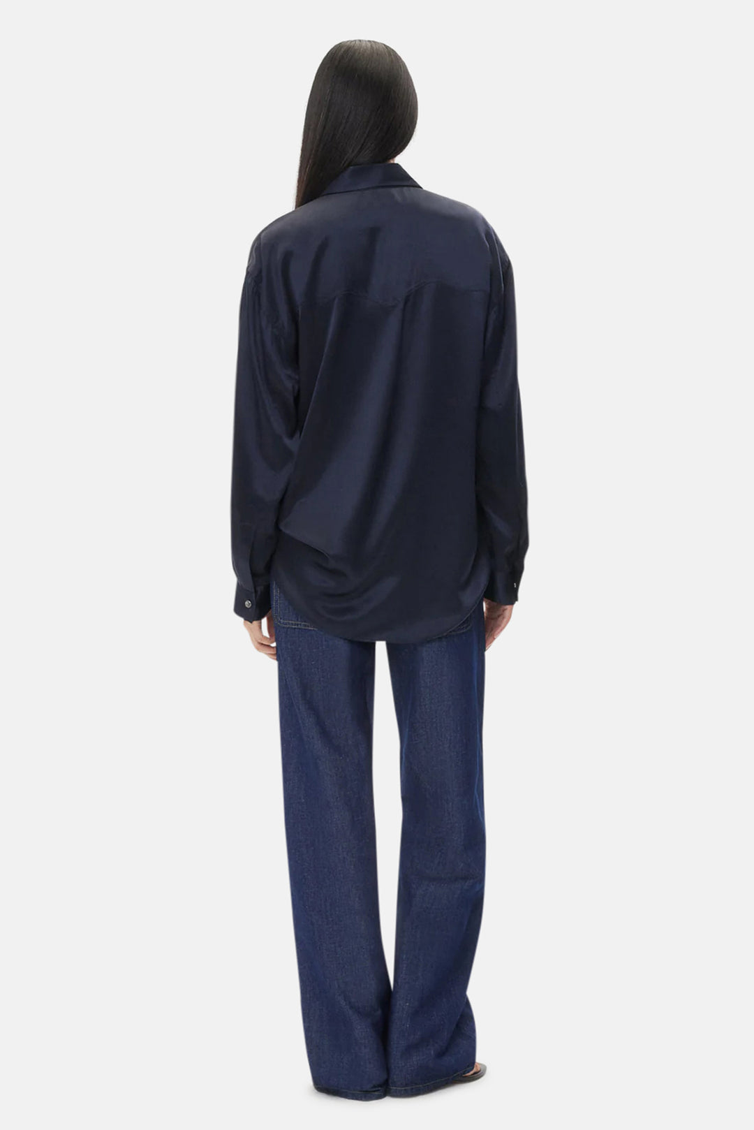 Dutton Shirt in Silk Midnight